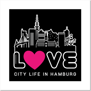 Love City Life In Hamburg Posters and Art